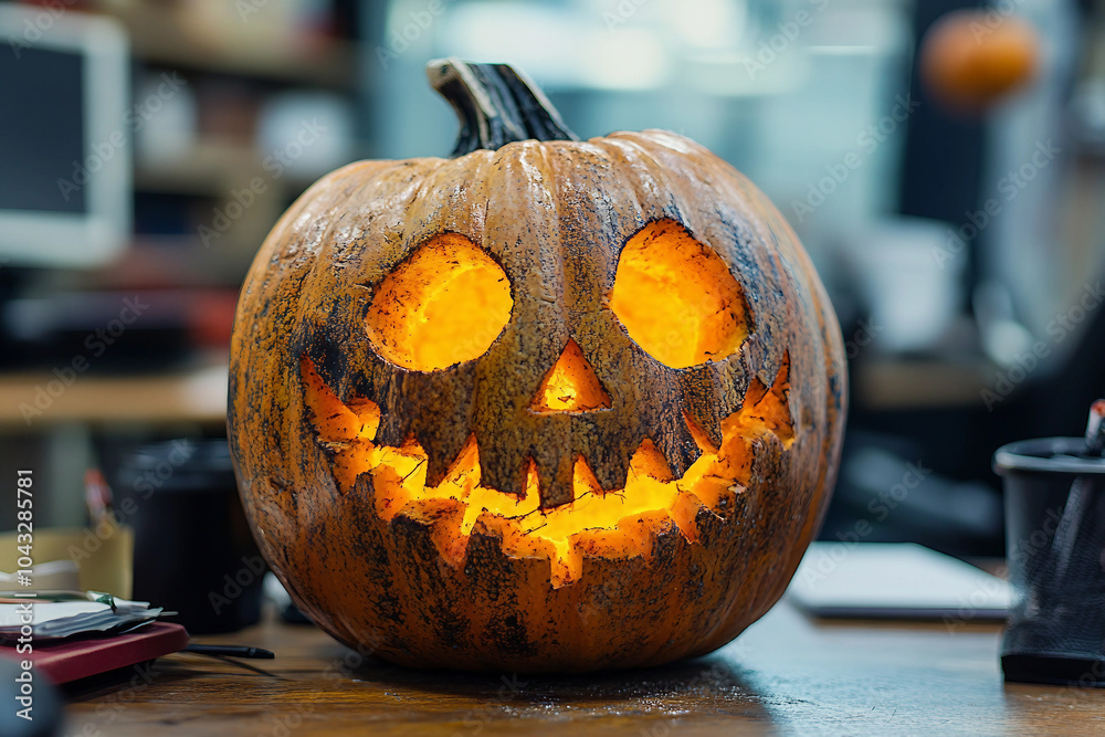 Sticker halloween at work concept created with generative ai
