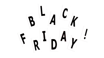 black friday on white background. High quality photo