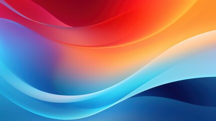 Fototapeta premium Vibrant Red and Blue Wave Abstract Background
