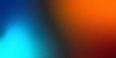 Abstract noise background with orange  and blue gradient for appealing and modern aesthetic Gradient red orange blur abstract .. Best design for your ad poster banner . 	
