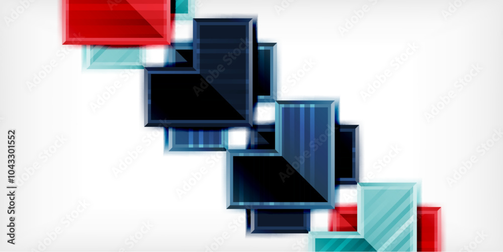 Poster Arrow symbols created with 3d effects and line texture geometric abstract background