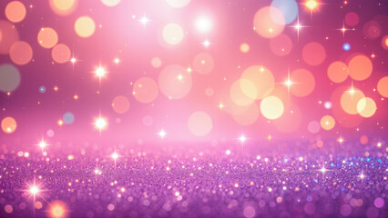 Purple Glitter with Pink Bokeh and Flare - Fairy Background