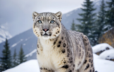 Obraz premium snow leopard portrait