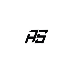 AS monogram logo design letter text name symbol monochrome logotype alphabet character simple logo