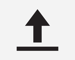 Fototapeta premium Upload Up Load Loading Data Internet Cloud Connection Connect Arrow Arrowhead Point Pointer Pointing SVG Sign Icon Shape Outline Black White Vector