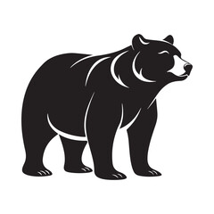 Fototapeta premium Black Bear Silhouette