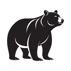 Fototapeta premium Black Bear Silhouette