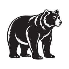 Fototapeta premium Black Bear Silhouette