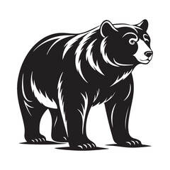 Fototapeta premium Black Bear Silhouette