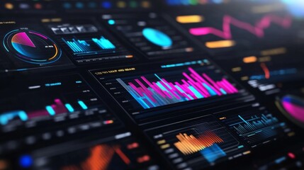 Obraz premium Visual representation of key business financial data through diagrams. 