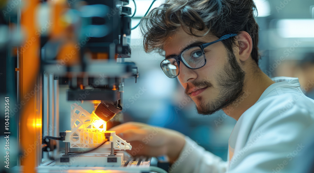 Poster engineer with digital manufacturing, mainly 3d printing in the learning process.