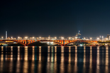 Obraz premium view of Krasnoyarsk at night