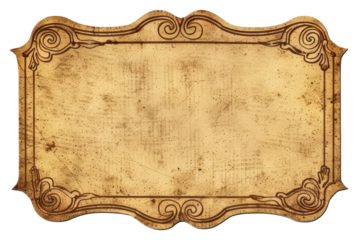 PNG A retro ticket furniture plaque bronze.