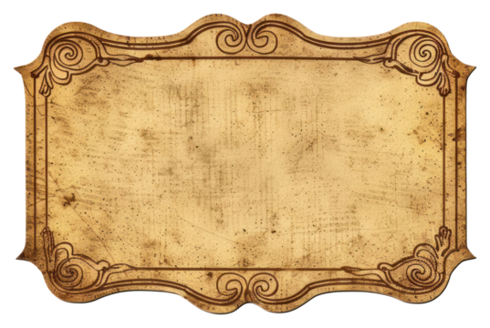 PNG A retro ticket furniture plaque bronze.