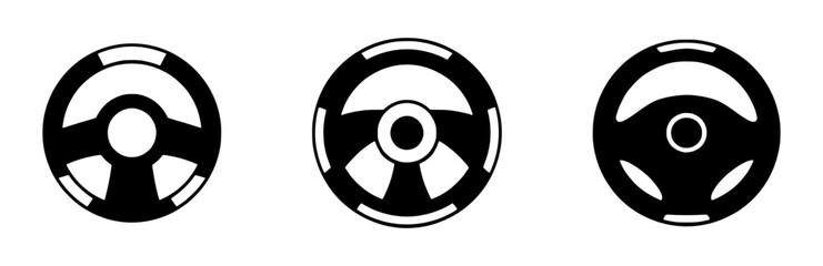 Naklejka premium Steering wheel doodle icon