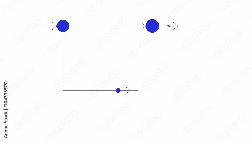 Poster roadmap decision making scheme 2d object animation. data visualization cartoon 4k video, alpha chann