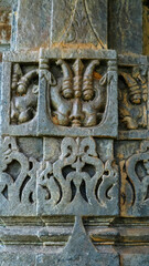 Carving of Kirtimukha on Mandaleshwar Mahadev Temple, Arthuna Group of Temples, Banswara, Rajasthan, India.