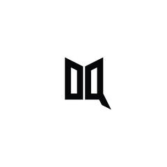 DQ monogram logo design letter text name symbol monochrome logotype alphabet character simple logo