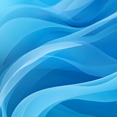 Obraz premium Abstract flowing blue waves in gradient design.
