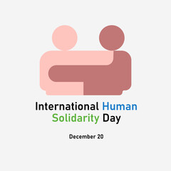 vector graphic of  International Human Solidarity Day good for national  International Human Solidarity Day celebration. flat design. flyer design.flat illustration.
