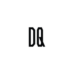 DQ monogram logo design letter text name symbol monochrome logotype alphabet character simple logo
