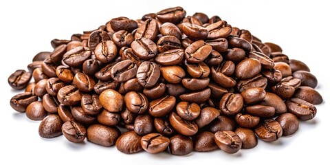 Fototapeta premium Roasted coffee beans isolated on white background