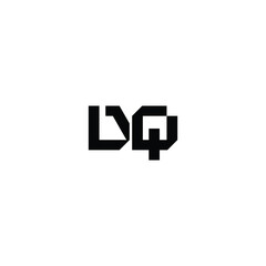 Obraz premium DQ monogram logo design letter text name symbol monochrome logotype alphabet character simple logo 