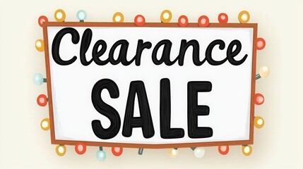 Obraz premium An eye-catching design featuring a clearance sale sign. Perfect for promotions and marketing materials.