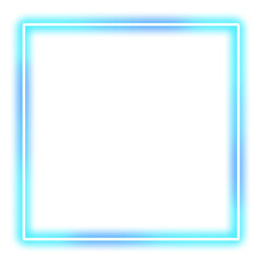 ネオンのフレーム　枠　キラキラ　飾り　素材　光る　光線　ライト　おしゃれ　爽やか　シンプル　飾り罫　囲み　見出し　タイトル　あしらい　ラベル　パーツ　キャンペーン　正方形　白背景　白バック　透過