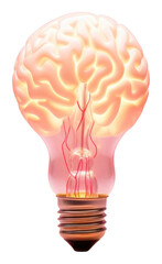 PNG Light bulb with brain innovation electricity.