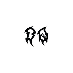 Obraz premium DQ monogram logo design letter text name symbol monochrome logotype alphabet character simple logo 