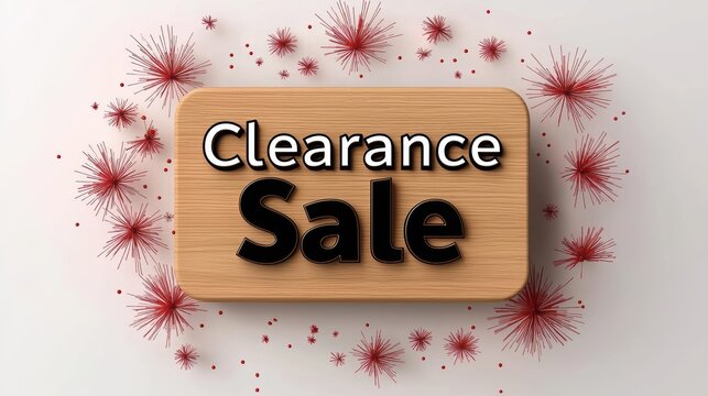 Promote your offers with this vibrant clearance sale sign, perfect for attracting attention to discounted products.