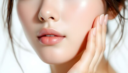 女性　ビューティー　スキンケア　笑顔