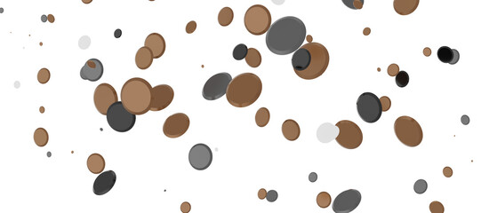 gold  Delight: Captivating 3D Illustration of Joyful gold Confetti