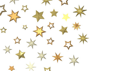 Enchanting 3D Gold Stars Rain: A Celestial Delight for the Eyes