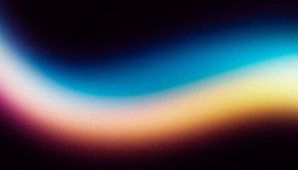 Smooth dark gradient wave with gentle glowing magenta orange blue black color backdrop design. Abstract glowing colors flow on dark, website header, cover, poster.