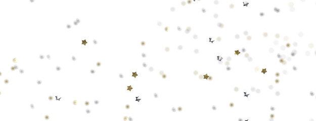 Fototapeta premium XMAS stars. Confetti celebration, Falling golden abstract decoration for party, birthday celebrate,
