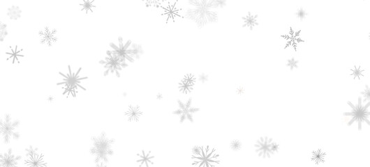 Glistening Snow Shower: Striking 3D Illustration Showcasing Falling Holiday Snowflakes
