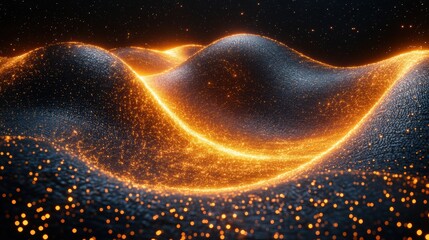 Obraz premium Mesmerizing waves of light a journey through cosmic landscapes