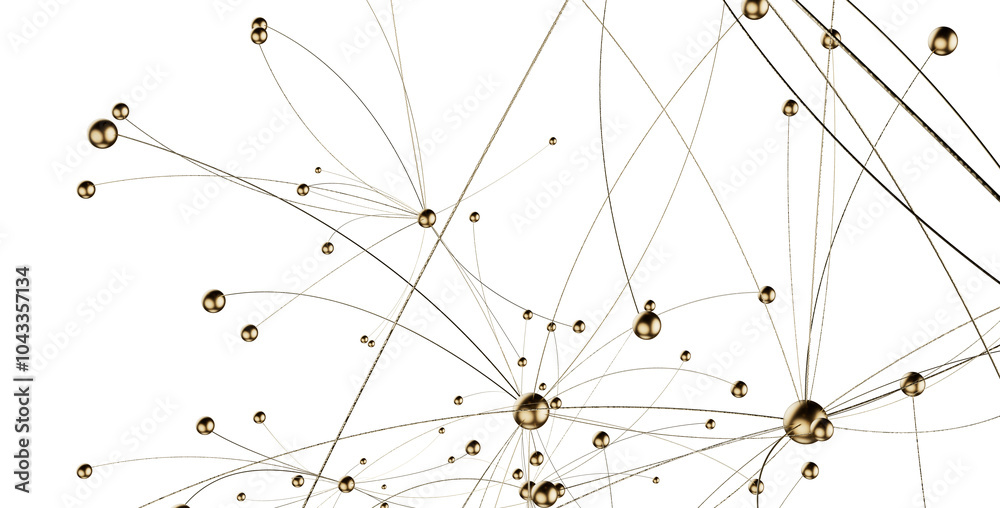 Poster Falling cyber particles. Big data stream. 3d