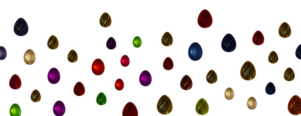 Beautiful colorful easter eggs on