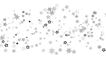 Fototapeta premium Silver Stars on Black