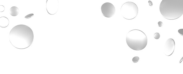 Euphoric Eruption: Magnificent 3D Illustration Showcasing Bursting silver Confetti