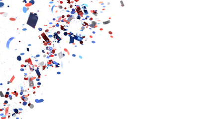 confetti - ndependence day USA banner mockup with confetti confetti in American national colors.