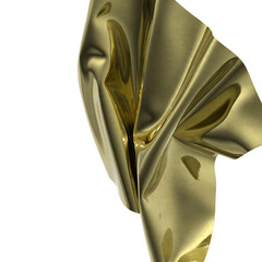 Golden waves of silk shimmering and luxurious