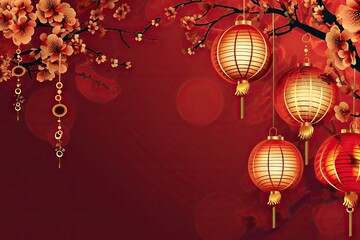Chinese new year background wallpaper poster