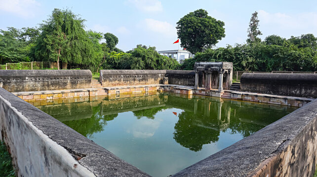 View of Gauri Kund, a 19th-century structure, Vadnagar, Mehsana, Gujarat, India.