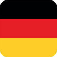 Button shaped national flag of the European country of GERMANY