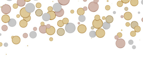 Cascading Splendor: Striking 3D Illustration Showcasing a Dazzling gold Confetti Display