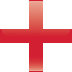 Obraz premium Cube shaped national flag of the European country of ENGLAND